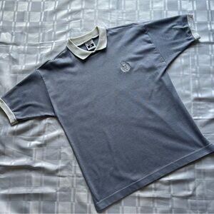 White Stag Thin Blue & White Striped Vintage Collared T-Shirt